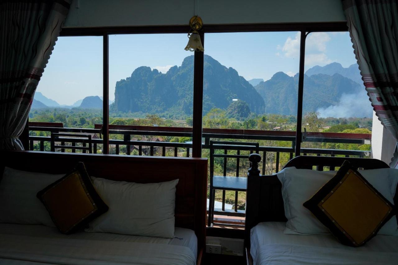 Bountang Riverside Hotel Vang Vieng Bagian luar foto